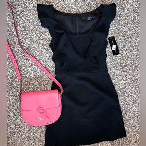 French Connection front ruffle dress
